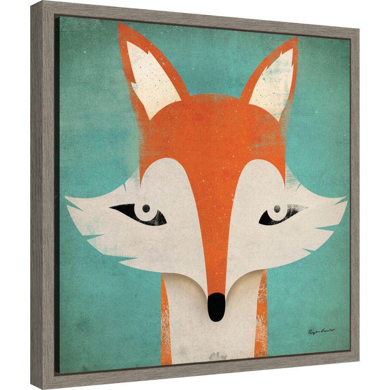 Amanti Art Fox by Ryan Fowler Canvas Wall Art Print Framed 16-in. x 16-in.