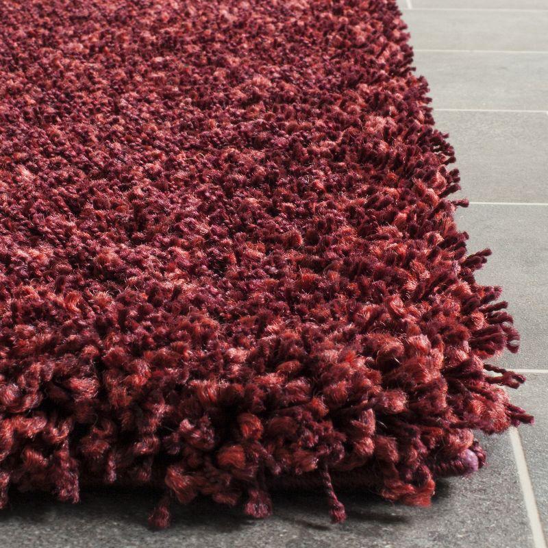 Santa Monica Shag SGN725 Power Loomed Indoor Area Rug - Maroon - 8'x10' - Safavieh.