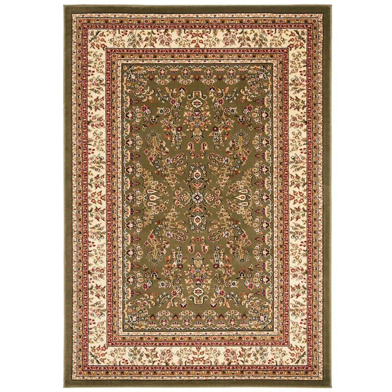 Lyndhurst Sarouk LNH331 Power Loomed Area Rug - Sage/Ivory - 5'3"x7'6" - Safavieh