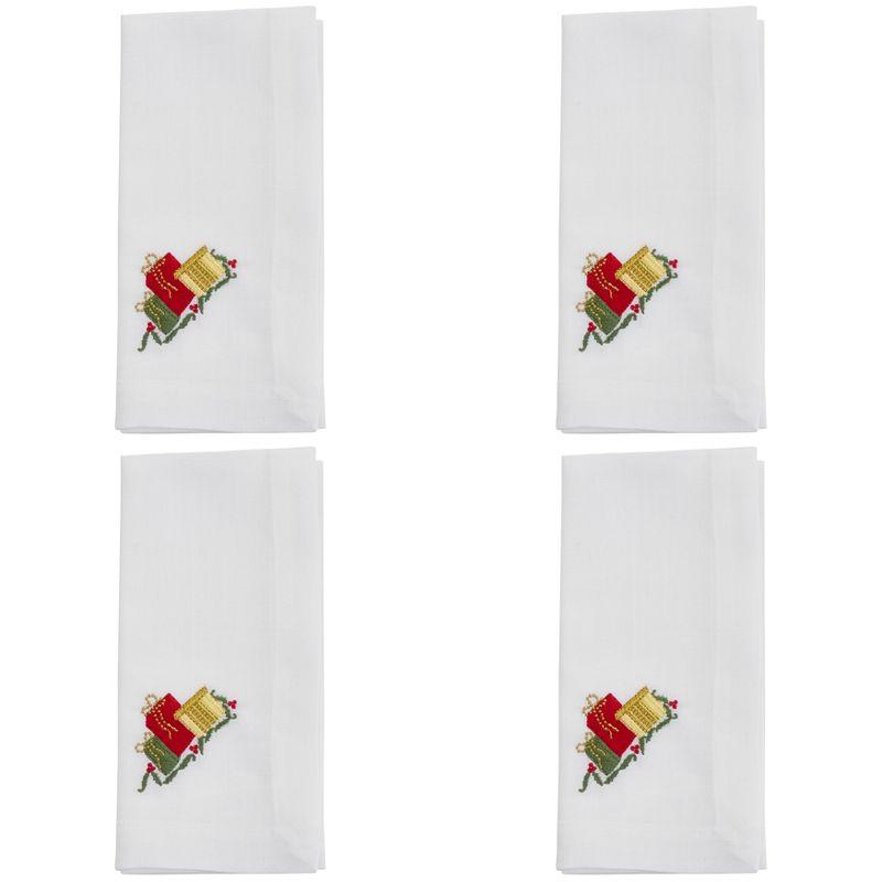 Polyester Embroidered Square Napkin (Set of 4)