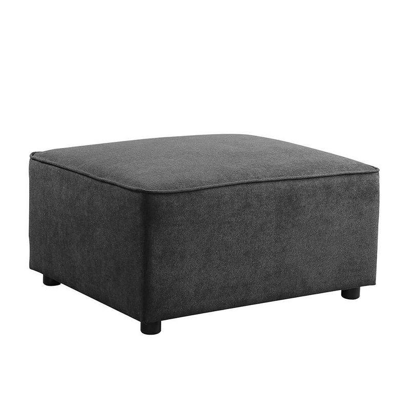 Silvester 29'' Soft Gray Fabric Modular Ottoman