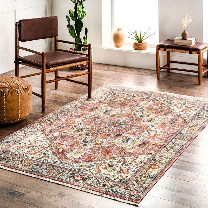 Nuloom Harriet Vintage Medallion Fringe Indoor Area Rug