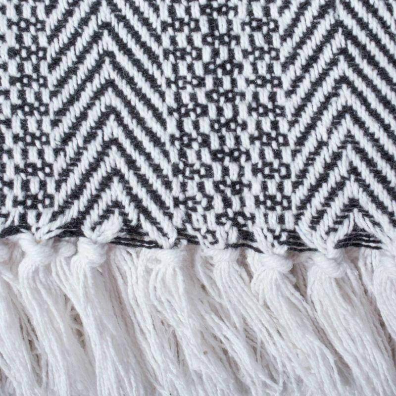 50"x60" Herringbone Striped Throw Blanket - Design Imports