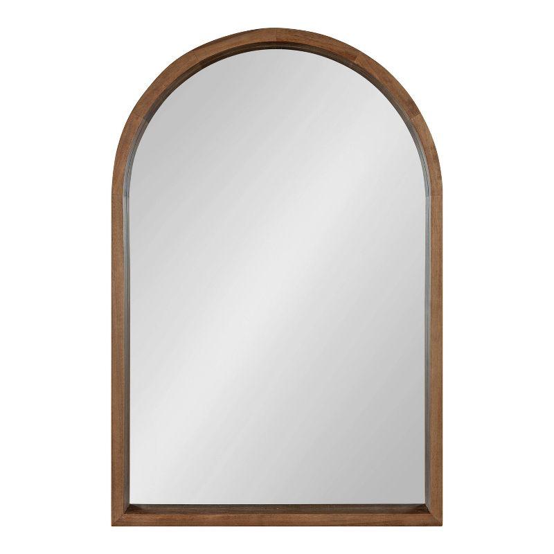 20&#34; x 30&#34; Hutton Wood Framed Arch Decorative Wall Mirror Rustic Brown - Kate &#38; Laurel All Things Decor