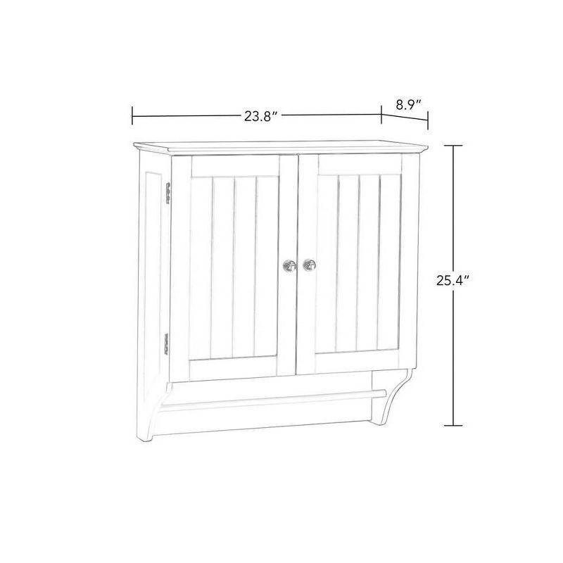 RiverRidge Ashland Two-Door Bathroom and Laundry Wall Mount Storage Medicine Cabinet with Towel Bar