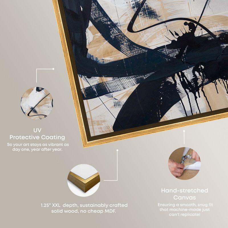 Art Remedy Flowing Abstract Shapes Wall Art, 30" x 45", Gold Frame