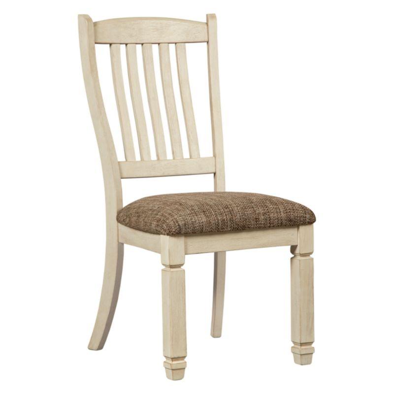 Signature Design By Ashley Bolanburg Upholstered Dining Room Chair, 2 Count, Antique White