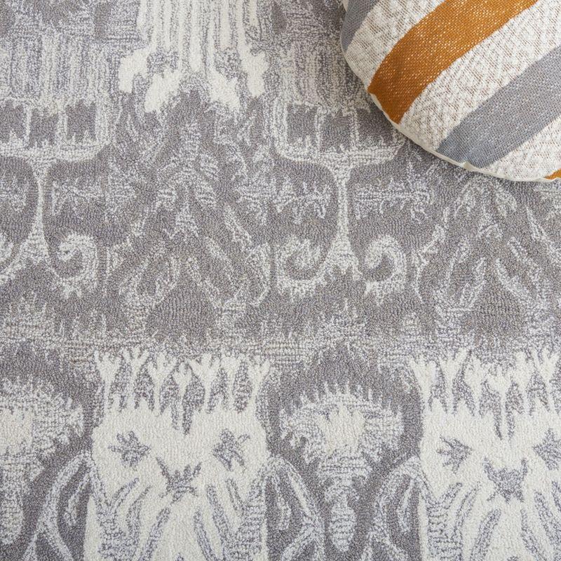 Ikat IKT653 Hand Tufted Runner Rug - Grey/Ivory - 2'3"x8' - Safavieh.