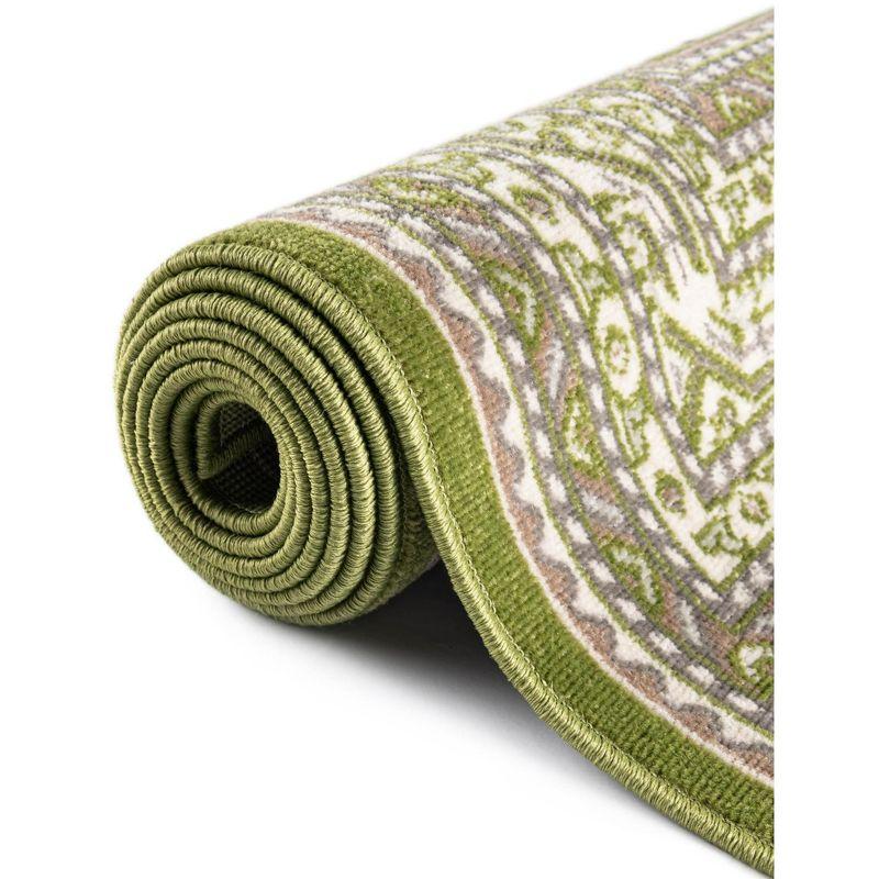 Unique Loom Williamsburg Collection Area Rug - Allover (5' 1" x 8' Rectangle Green/Gray)