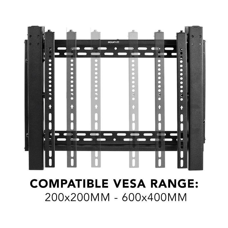 Mount-It! Pop Out Video Wall Mount | Digital Signage TV Menu Board Mount For 32 to 70" TVs & Up to VESA 600x400 | Commercial Grade 154 Lbs. Capacity