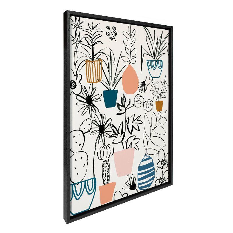 Plant Kingdom Whimsical Botanical Canvas Wall Art