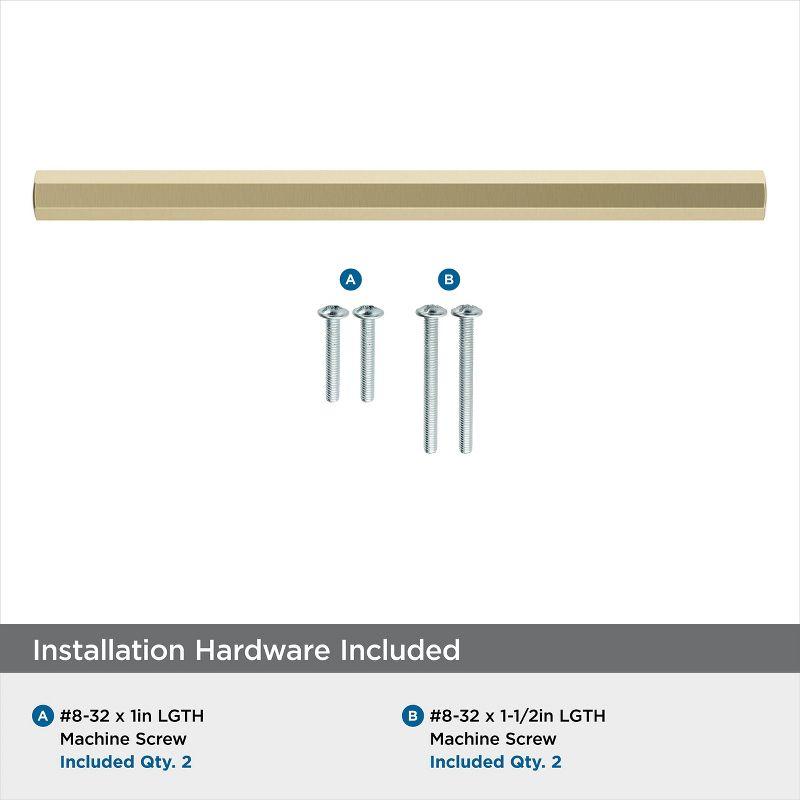 Amerock Caliber 5-1/16 inch (128mm) Center-to-Center Golden Champagne Cabinet Pull