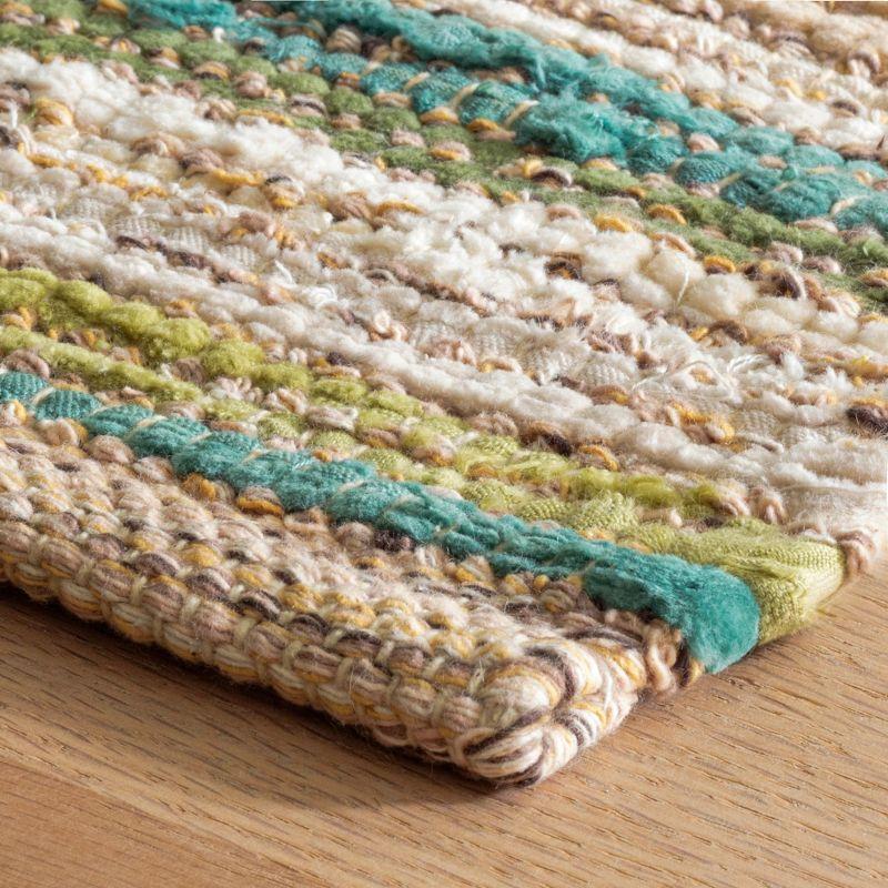 Francisco Green Handwoven Cotton Rug