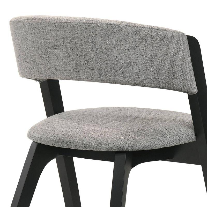 Set of 2 Rowan Upholstered Dining Chairs: Curved Back, Modern Style - Armen Living