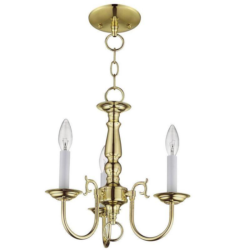 Livex Lighting Williamsburgh 3 - Light Chandelier in  Polished Brass