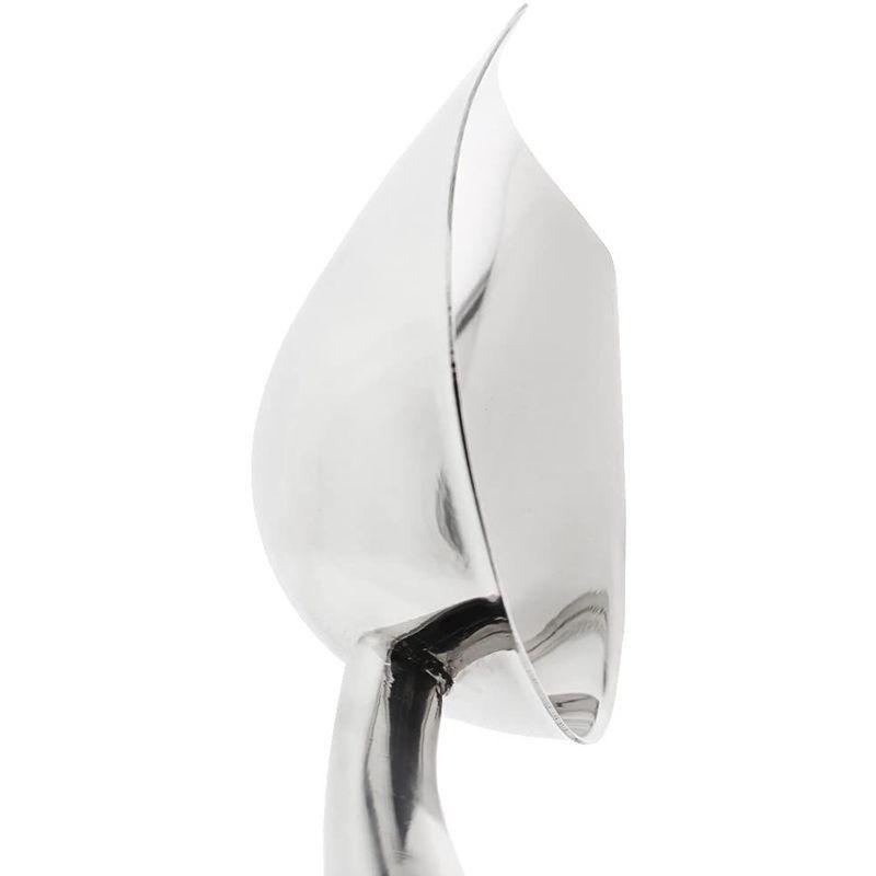 Juvale 6oz Stainless Steel Scoop for Ice Bucket, Small Silver Metal Scoop for Flour, Kitchen, Bar, Candy, 9.2 x 3.3 Inches