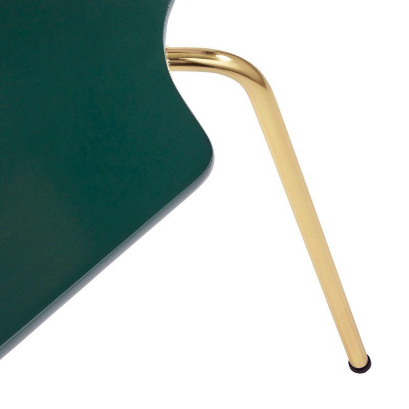 Set of 2 Enna Mid-Century Modern Bentwood Dining Chairs Dark Green - Angelo:Home