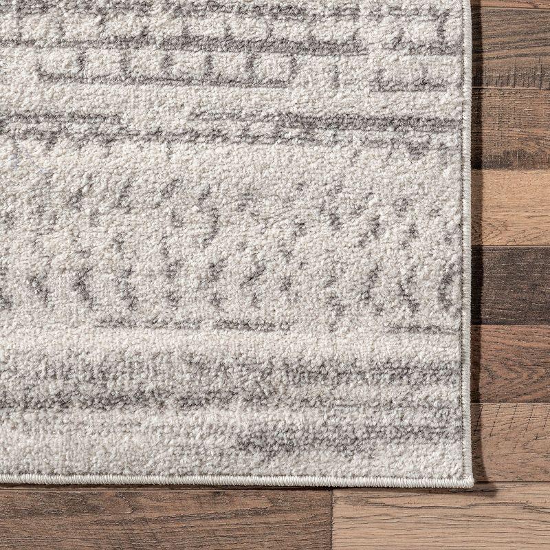 Nuloom Nova Striped 4x6 Indoor Area Rug for Living Room Bedroom Dining Room Kitchen, Grey/Off White