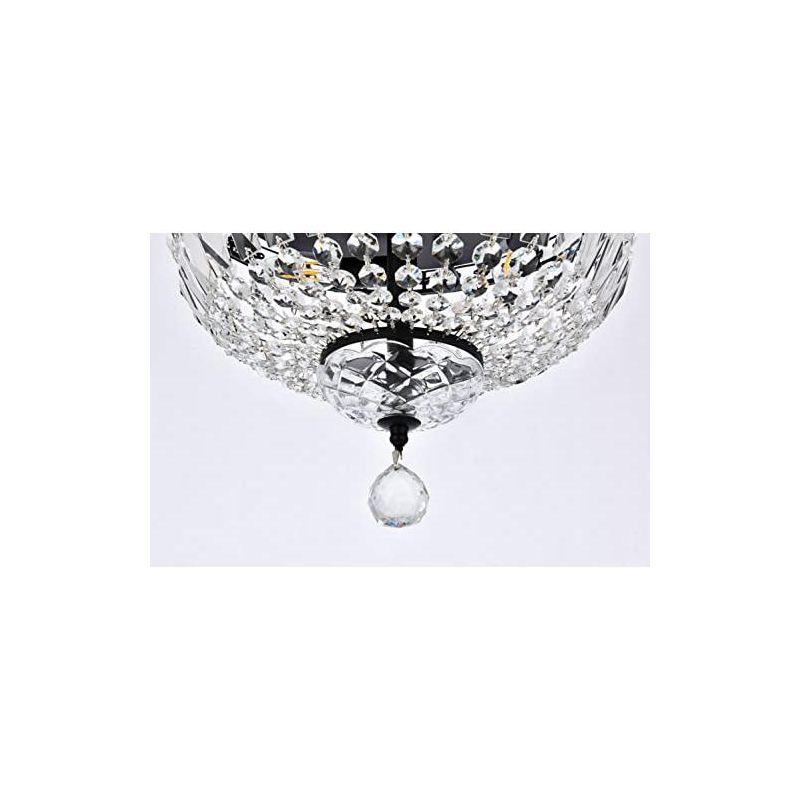 Elegant Lighting Tranquil 4 light Chrome Flush Mount Clear Royal Cut Crystal