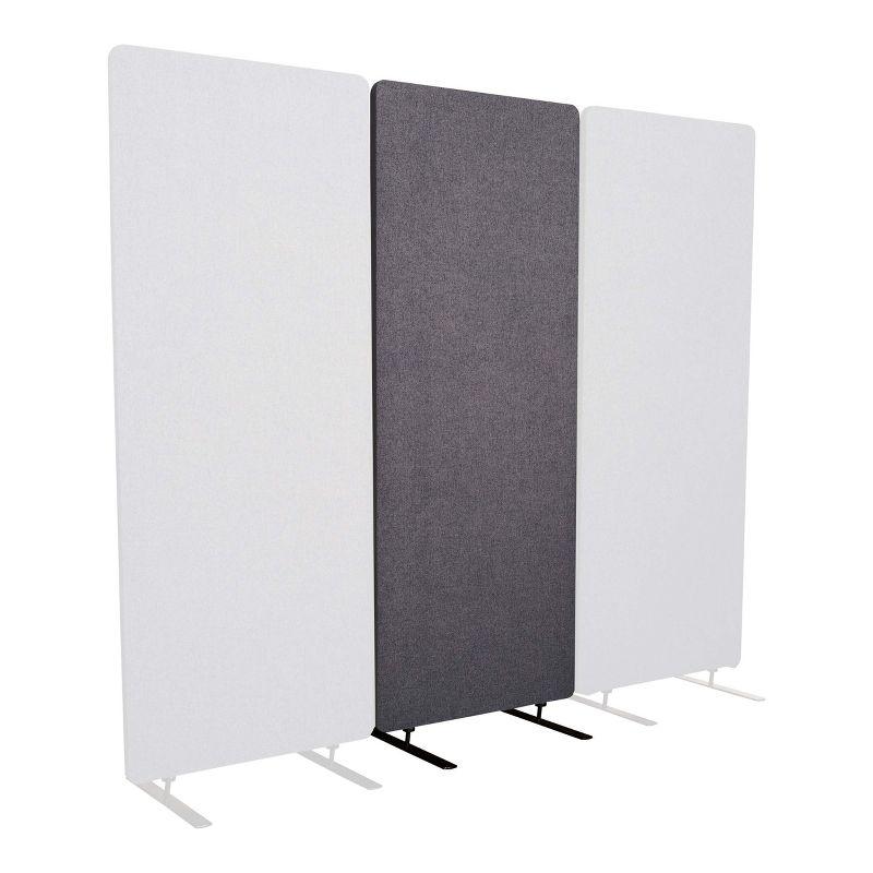 Stand Up Desk Store ReFocus Freestanding Noise Reducing Acoustic Room Wall Divider Office Partition (Steel Blue, 23.6" x 66" , Zippered Extension Panel)