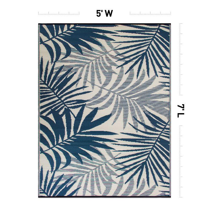 World Rug Gallery Modern Floral Reversible Plastic Indoor and Outdoor Rugs