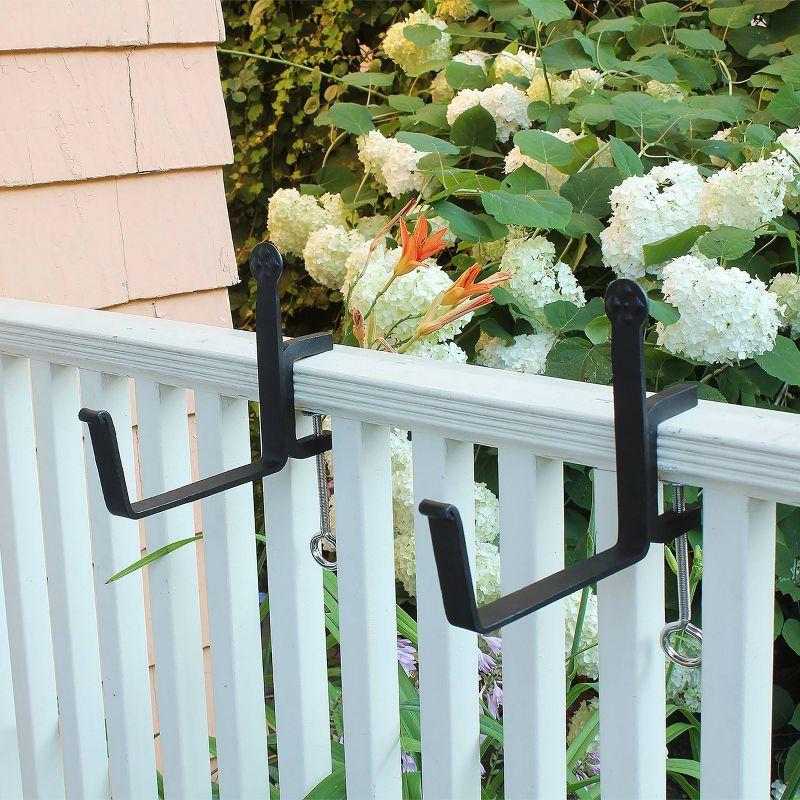 22" Wide Rectangular Flower Box Copper Plated with Clamp-On Brackets - ACHLA Designs: Outdoor Garden, No Assembly