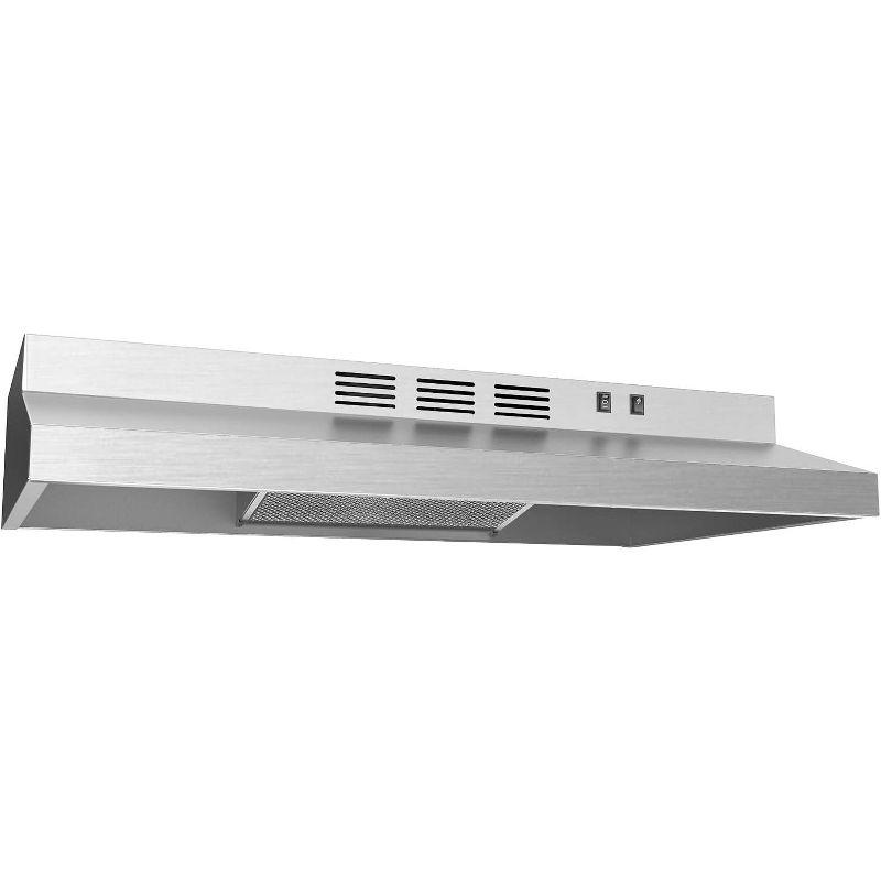 Midea MVU30W2AST 30" Under Cabinet Range Hood, 200 CFM, 2 Speed Fan, Ductless Convertible