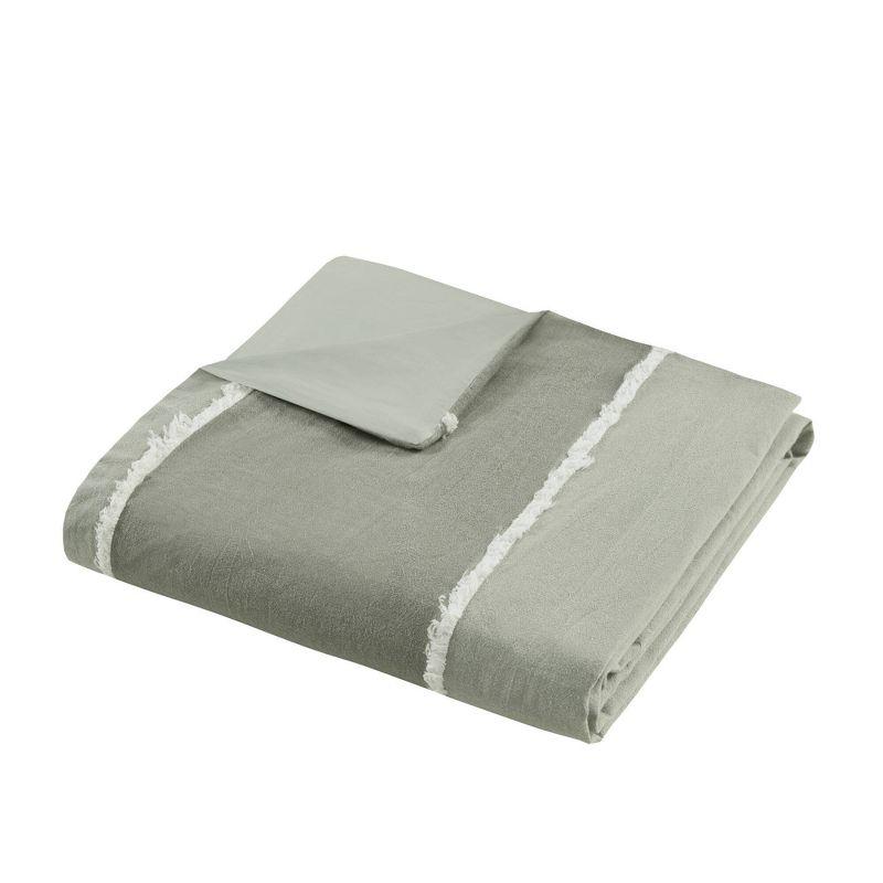 INK+IVY Shay 3 Piece Striped Cotton Duvet Cover Set