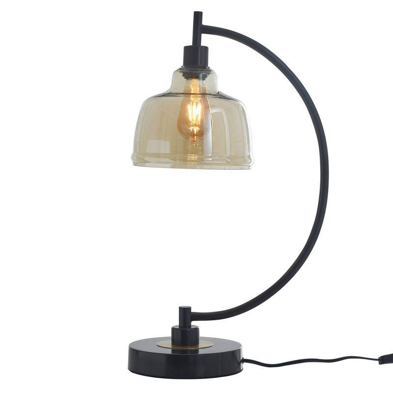 Black Water Table Lamp with Glass Pendant Shade - StyleCraft: Industrial 26" Vintage Accent