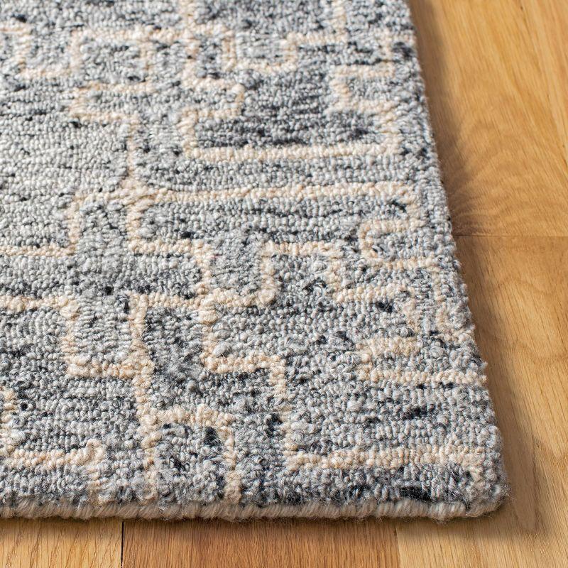 Abstract ABT142 Handmade Indoor Area Rug - Ivory/Black - 5'x8' - Safavieh