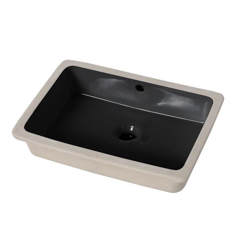 Black Ceramic Undermount Bathroom Sink