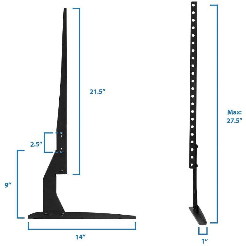 Mount-It! Universal TV Stand Base Replacement | Table top Pedestal Mount Fits 32 - 60 inch LCD LED Plasma TVs | 110 Lbs. Capacity | VESA 800 x 400 mm