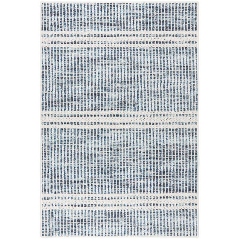 Malta Blue Machine Washable Rug