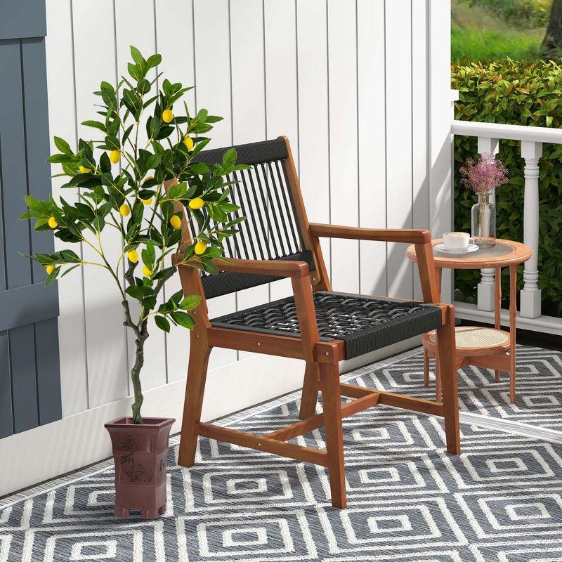 Costway 1 PCS 4 FT Tall Artificial Lemon Tree with Lemon Fruits, Cement Pot for Porch, Office