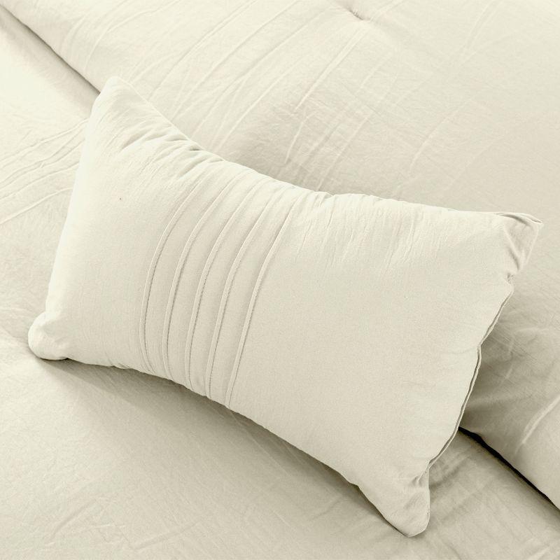Modern Threads 4-Piece Garment-Washed Comforter Set Beck Coconut King