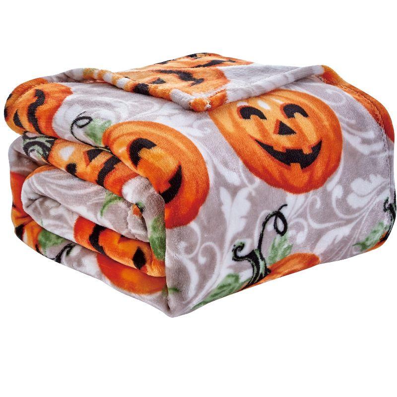 Super Spooky and Comfy Microplush Halloween Throws (50" x 60")