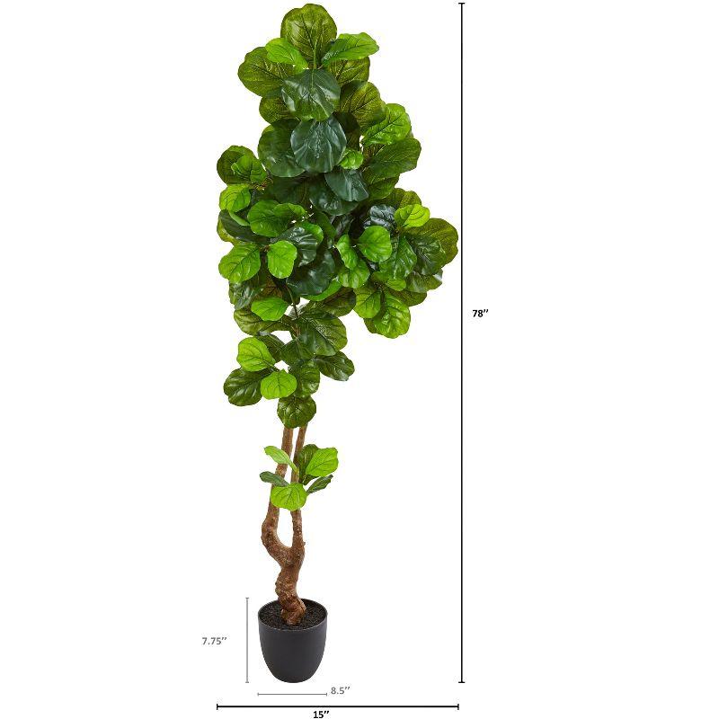 Nearly Natural 78-in Fiddle Leaf Artificial Tree (Real Touch)