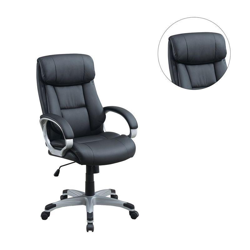 Simple Relax Adjustable Height Office Chair with Padded Armrests, Black