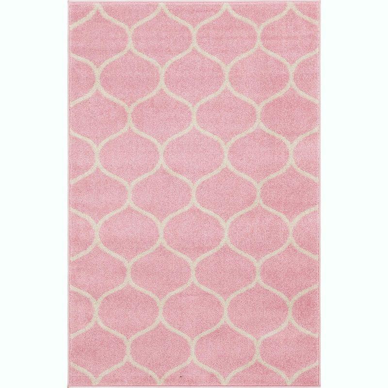 Unique Loom Trellis Frieze Rounded Area Rug