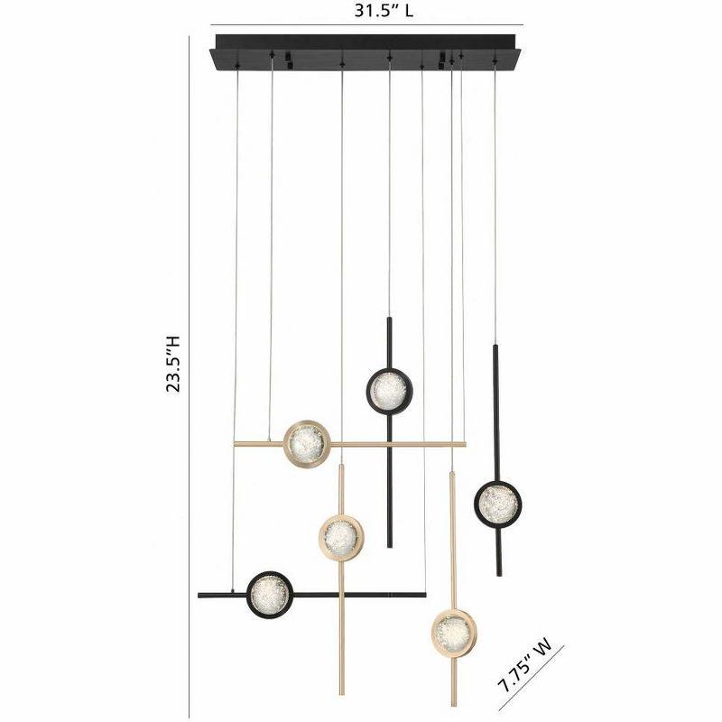 Eurofase Lighting Barletta 6 - Light Chandelier in  Gold/Black