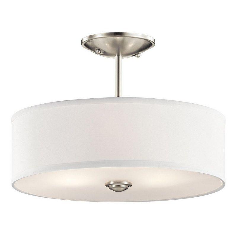 Kichler Lighting Shailene 3 - Light Semi-Flush Mount in  Brushed Nickel
