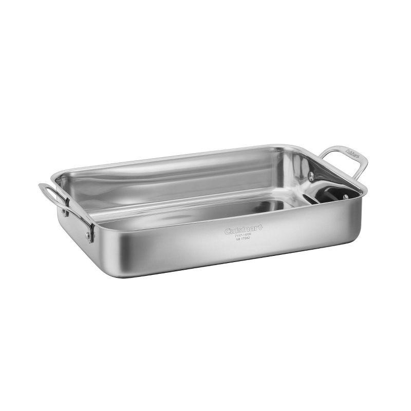 Cuisinart Chef's Classic 14" Stainless Steel Lasagna Pan & Stainless Roasting Rack: Dishwasher-Safe, Riveted Handle