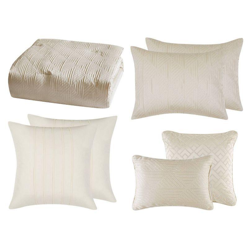 5th Avenue Lux 7pc Noelle Comforter Set Ivory