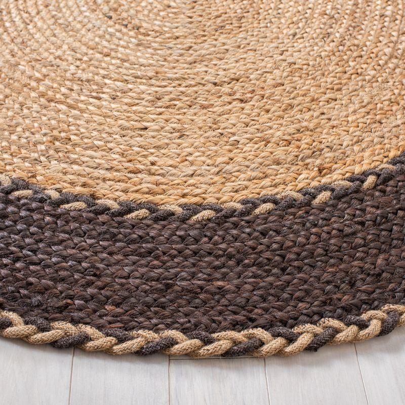 Natural Fiber NFB261 Hand Loomed Indoor Area Rug - Natural/Brown - 4'x6' Oval - Safavieh