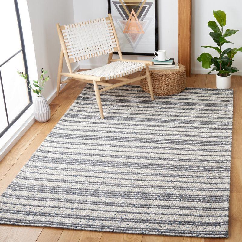 Marbella 3' x 5' Gray Flat Woven Wool Rug