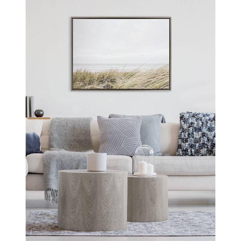 28" x 38" Sylvie East Beach Framed Canvas by Amy Peterson Art Studio Gray - Kate & Laurel All Things Decor