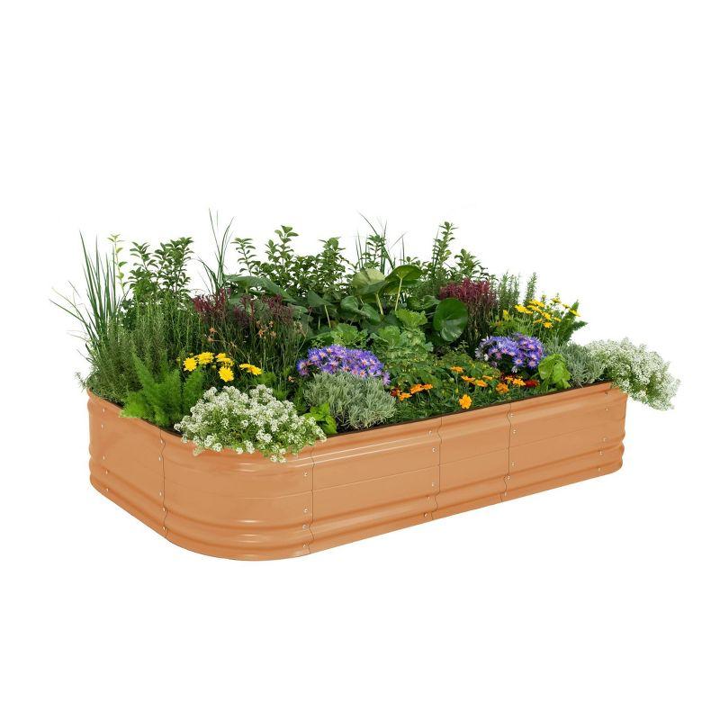 Novel 17" Tall 10 In 1 Modular Metal Outdoor Raised Garden Bed