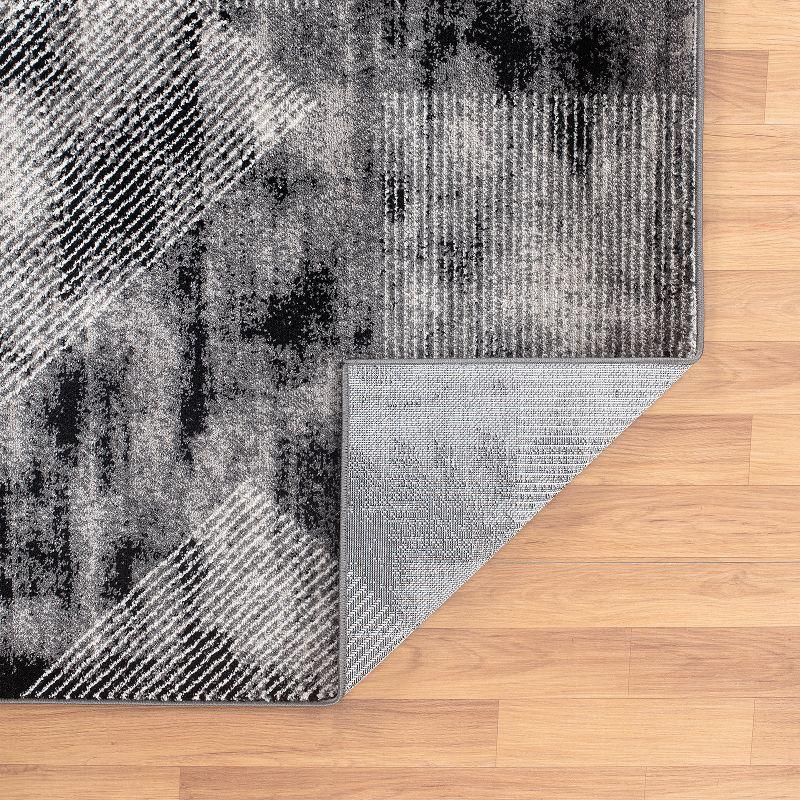 World Rug Gallery Contemporary Distressed Geometric Area Rug