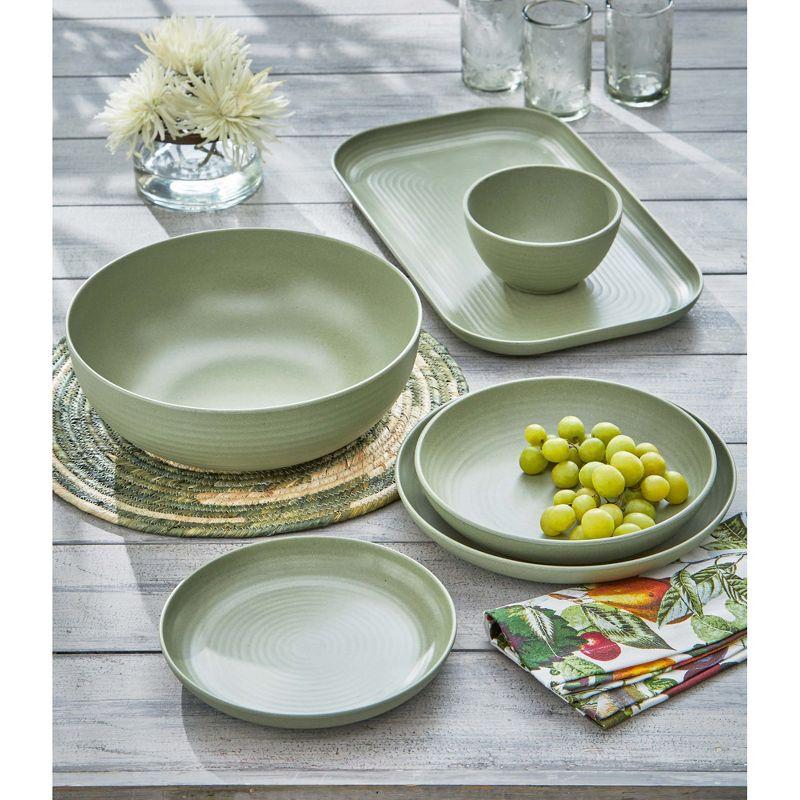 Sage Green Melamine 168 oz Dishwasher Safe Serving Bowl