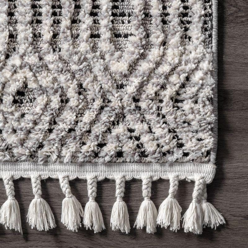 Nuloom Arielle Soft Trellis Textured Tassel Indoor Area Rug, 4' x 6'